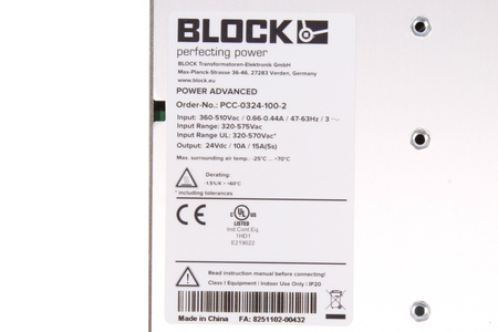 PCC-0324-100-2 BLOCK IMPULSINIS MAITINIMO ŠALTINIS