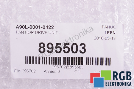 A90L-0001-0422 FANUC 3106KL-05W-B59 80X80X15, 24V VENTILIATORIUS