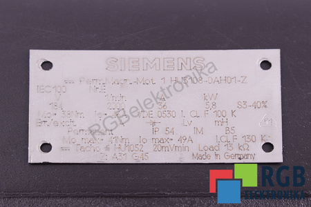 1HU3108-0AH01-Z SIEMENS Z:A31 G45 STATORIAUS