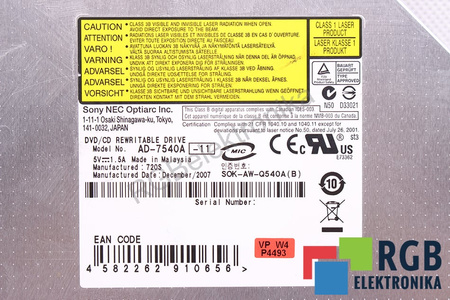 AD-7540A-11 SONY DVD / CD ROM
