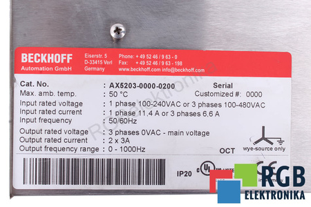 AX5203-0000-0200 BECKHOFF