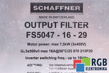 FS5047-16-29 SCHAFFNER FILTRAS