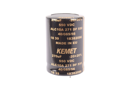 KONDENSATORIUS ALC10A271DF550 KEMET 270UF, 550V, 35MM, 50MM