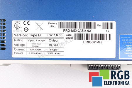 PRD-MZ40ASLZ-62 KOLLMORGEN SEIDEL PRD-MZ40ASIZ-62 CR06561-MZ SERVOSTAR