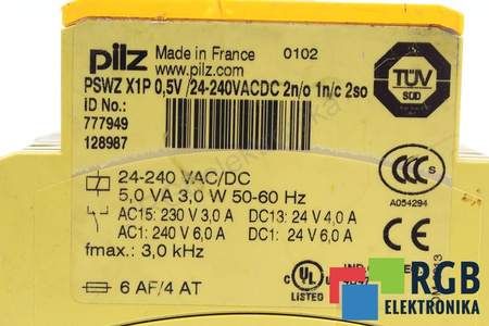 PSWZX1P PILZ 777949 SAUGOS RELĖ