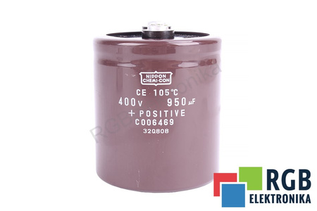 KONDENSATORIUS 32Q808 NIPPON C006469 950UF, 400V KONDENSATORIUS