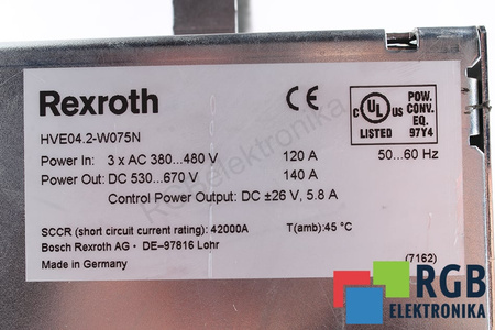 HVE04.2-W075N BOSCH REXROTH R911283373 SYSTEM200