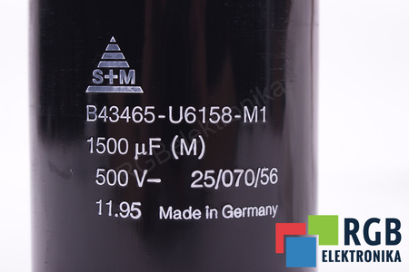 KONDENSATORIUS B43465-U6158-M1 S+M 1500UF, 500VDC KONDENSATORIUS