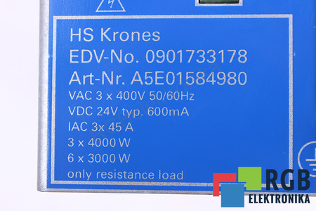 EDV-NO.0901733178 KRONES ART.NR.A5E01584980