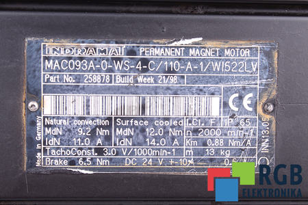 MAC093A-0-WS-4-C/110-A-1/WI522LV REXROTH