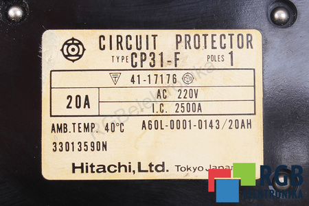 A60L-0001-0143/20AH HITACHI CP31-F ATJUNGIKLIS