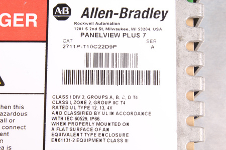 2711P-T10C22D9P ALLEN BRADLEY PANELVIEW PLUS 7