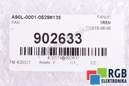 A90L-0001-0529#135 FANUC 2406VL-05W-B59 60X60X15MM, 24V VENTILIATORIUS