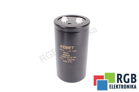 KONDENSATORIUS ALS30A332NP450 KEMET 3300UF, 450V, 76MM, 145MM
