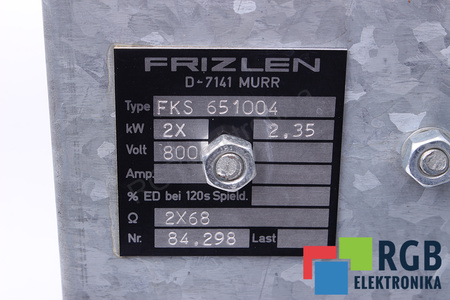 FKS651004 FRIZLEN 2X68 OHM 2X2.35KW 800V STABDYMO VARŽA