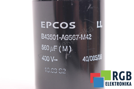KONDENSATORIUS B43501-A9567-M42 EPCOS 560UF, 400VDC