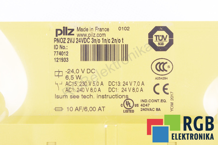PNOZ 2VJ PILZ 774012 SAUGOS RELĖ
