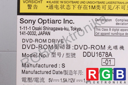 DDU1678A SONY DVD ROM