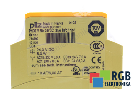 PNOZ V 30S 24VDC 3N/O 1N/C 1N/O T PILZ 774790 SAUGOS RELĖ