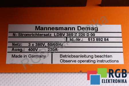 LDBV380Z220D00 DEMAG LDBV 380 Z 220 D 00