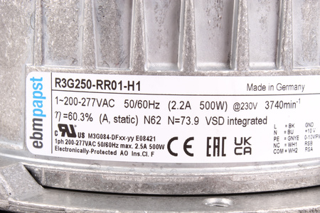 R3G250RR01H1 EBM PAPST VENTILIATORIUS