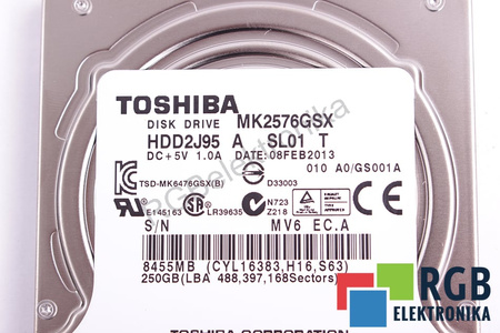 MK2576GSX TOSHIBA HDD2J95 250GB