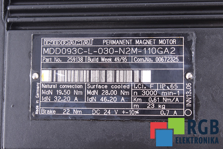 MDD093C-L-030-N2M-110GA2 INDRAMAT R911259138
