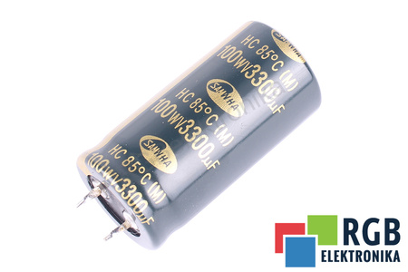 KONDENSATORIUS 3300UF 100V SANWHA KONDENSATORIUS