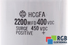 KONDENSATORIUS HCGFA HITACHI 2200MFD, 400VDC, 450VDC KONDENSATORIUS