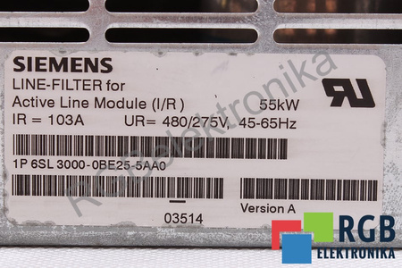 6SL3000-0BE25-5AA0 SIEMENS VERSION A FILTRAS