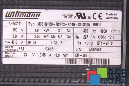 MCS09H60-RS4P2-A14N-ST5S00N-R0SU WITTMANN