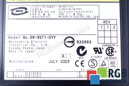 SW-9571-CYY MATSUSHITA SKIRTAS LOGIQ7 GE YOKOGAWA DVD ROM