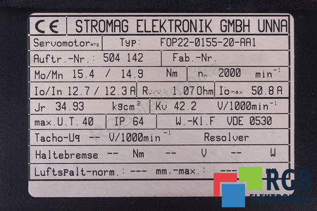 FOP22-0155-20-AA1 STROMAG F0P22-0155-20-AA1 12.