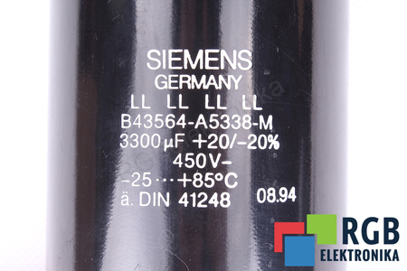 KONDENSATORIUS B43564-S5338-M SIEMENS 3300UF, 450V KONDENSATORIUS