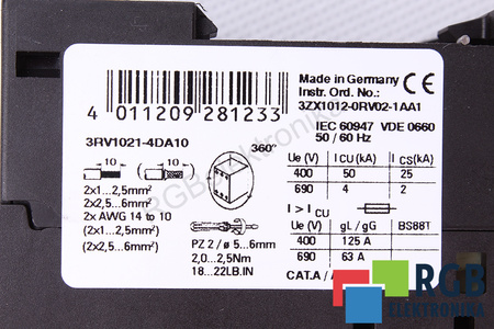 3RV1021-4DA10 SIEMENS SIRIUS 3R VARIKLIO JUNGIKLIS