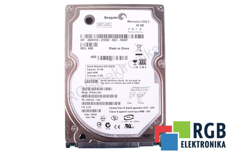 ST96812AS SEAGATE MOMENTUS 5400.2 60GB, SATA, 2.5", HDD