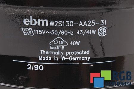 W2S130-AA25-31 EBM PAPST VENTILIATORIUS