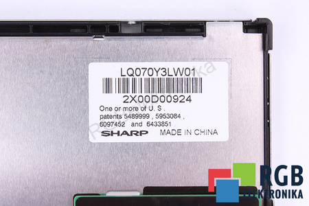 LQ070Y3LW01 SHARP 7" LCD MATRICA