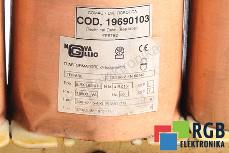 B.RX.L65.01 NOVAGILLO 390-427.5-490/230V, 220/35/19/110V TRANSFORMATORIUS