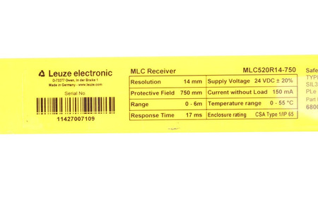 MLC520R14-750 LEUZE 68002107 RECEIVER