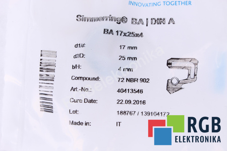 17X25X4 SIMRIT 72NBR902 SIMMERING PAKAVIMAS