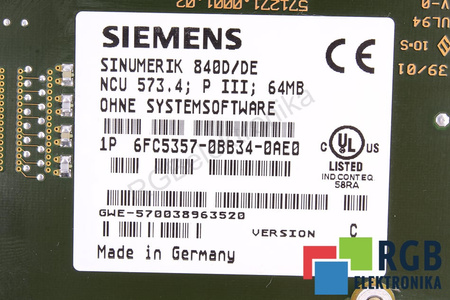 6FC5357-0BB34-0AE0 SIEMENS VERSION C SINUMERIK 840D/DE NCU573.4