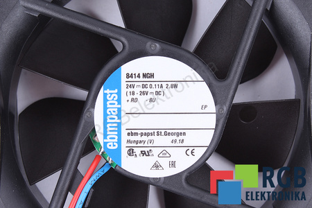 8414NGH EBM PAPST 80X80X25MM 0.0028KW, 24V, 0.11A VENTILIATORIUS