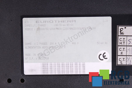 TC2000/02/100A/440V/220V/4MA20/000/FILT/96/00 EUROTHERM
