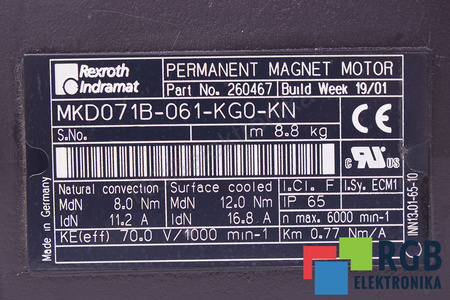 MKD071B-061-KG0-KN REXROTH INDRAMAT GALINIS LANCE