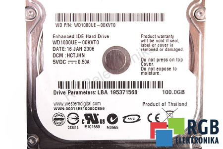 WD1000UE-00KVT0 WESTERN DIGITAL IDE 100GB 2.5"