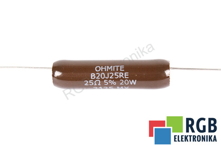 ATSPARUMAS B20J25RE OHMITE 25 OHM