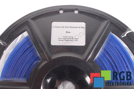 1,75MM HS PLA FILAMENT 0.5KG BLUE FLASHFORGE RITĖS IŠORINIS DYDIS 180MM, RITĖS VIDINIS DYDIS 50MM, RITĖS PLOTIS 45MM