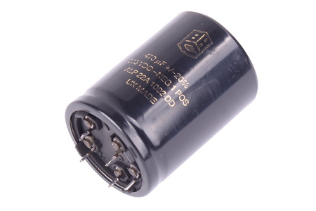 KONDENSATORIUS ALP22A1002DD BHC COMPONENTS LTD 470UF, 385V KONDENSATORIUS