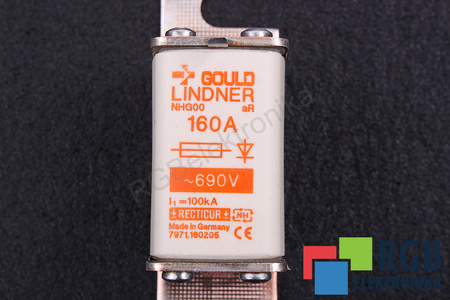 SAUGIKLIS NHG00 GOULD LINDNER 160A, 690VAC, 100KA SAUGIKLIS